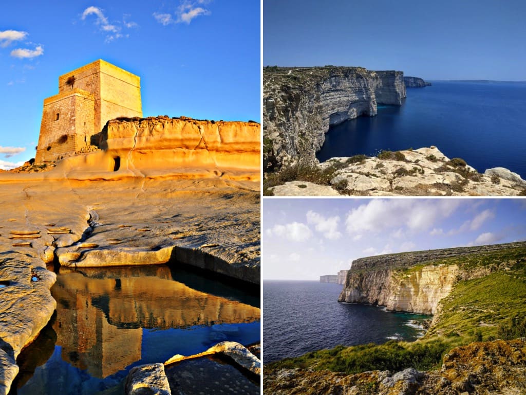 Randonnée falaises sud Gozo Xlendi ta'Cent