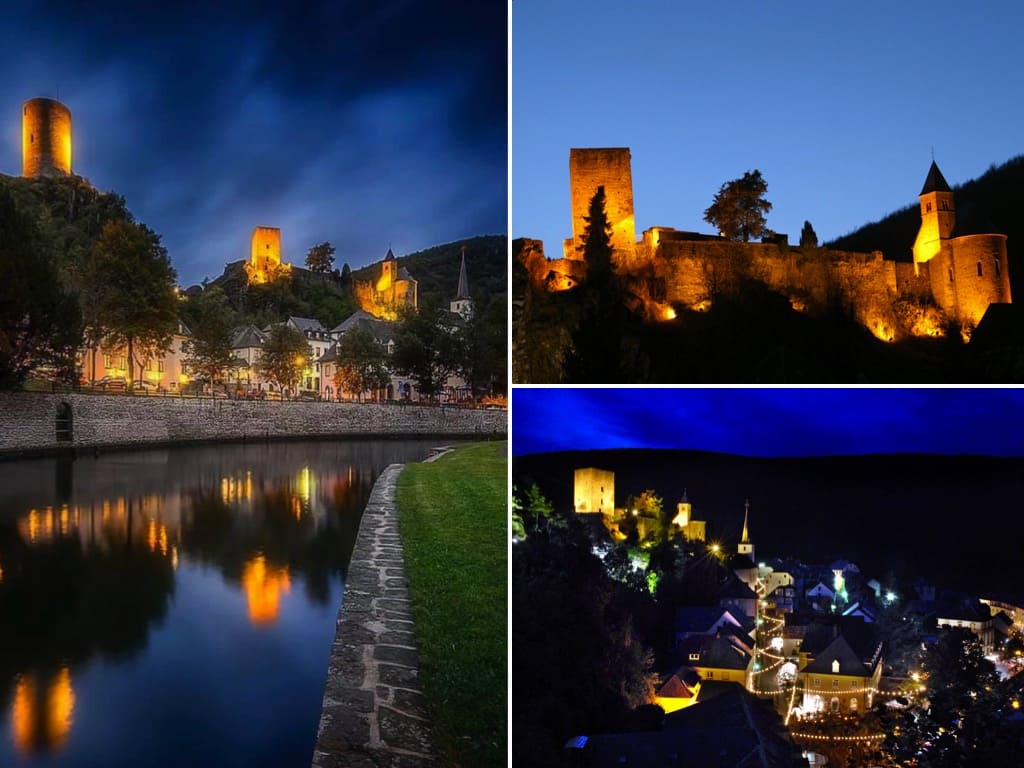 Esch-sur-Sûre by night