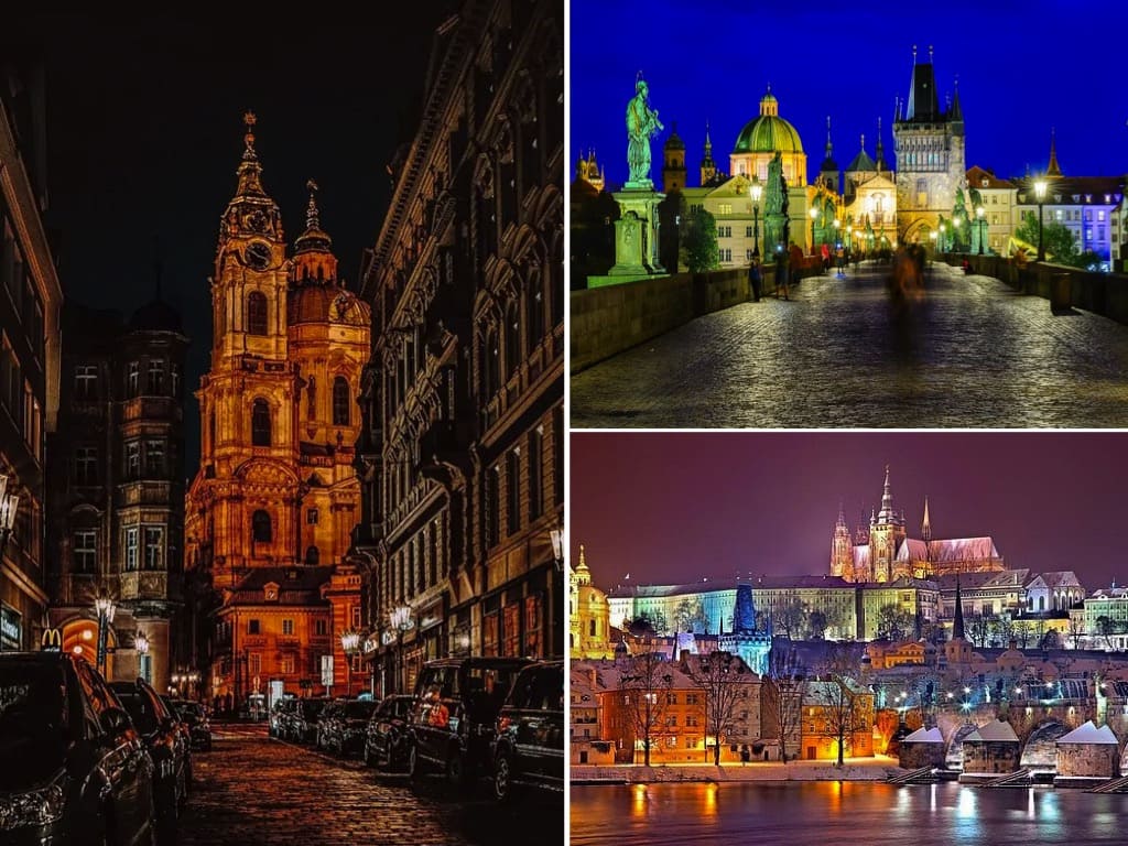 Prague by night