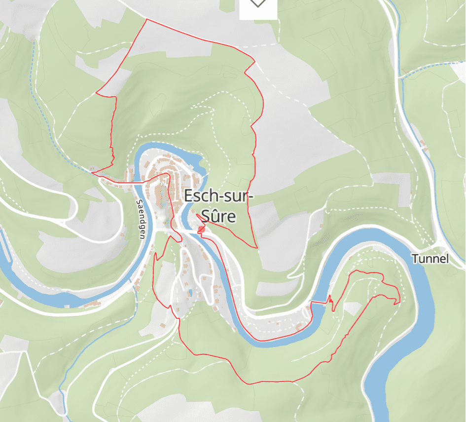 Carte randonnée Esch sur Sûre