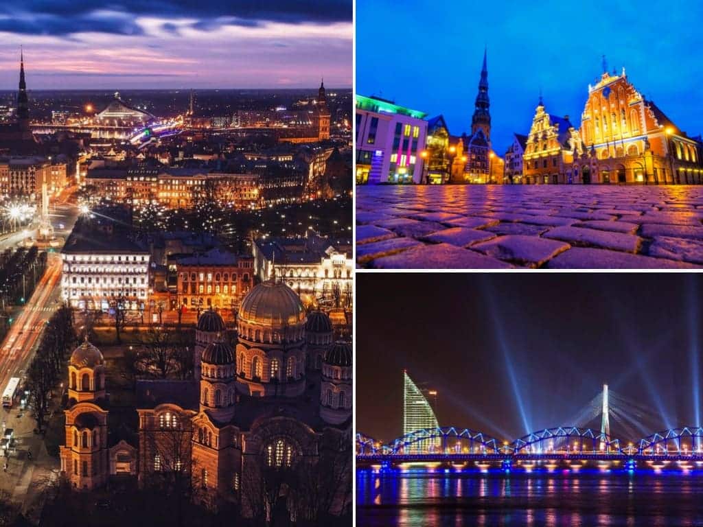 Riga by night