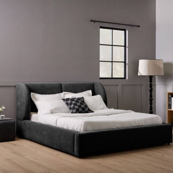 Lit tissu noir