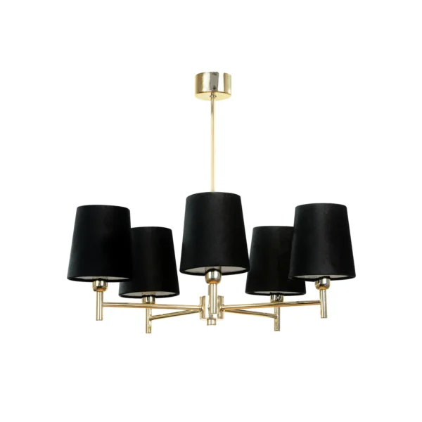 Lustre 5 abat-jur noir