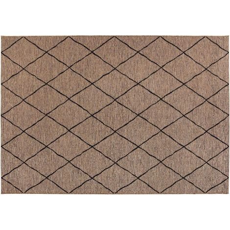 Tapis marron losanges