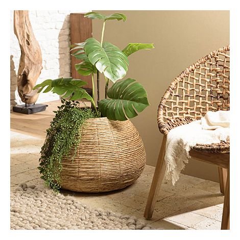 Cache pot rotin 60 cm