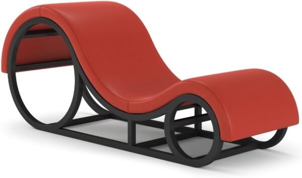 Fauteuil tantra design simili cuir rouge