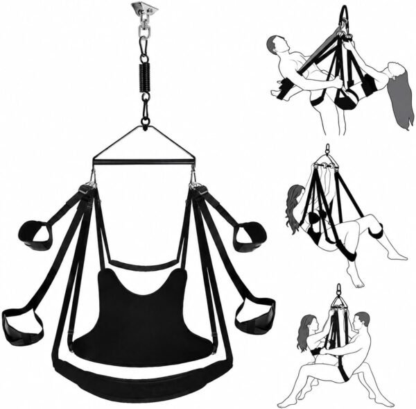 Balançoire cuir noir