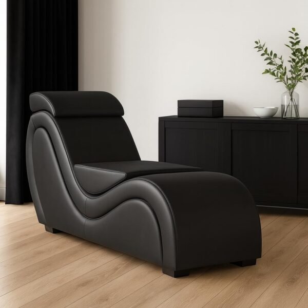 Fauteuil tantra design noir simili cuir