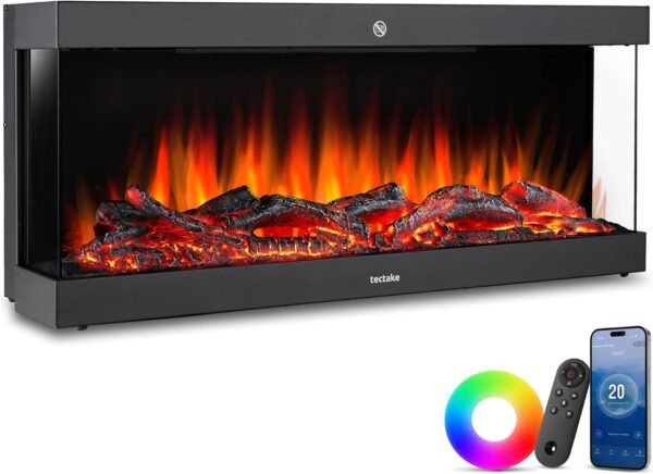 Cheminée électrique murale 900W + 1800w