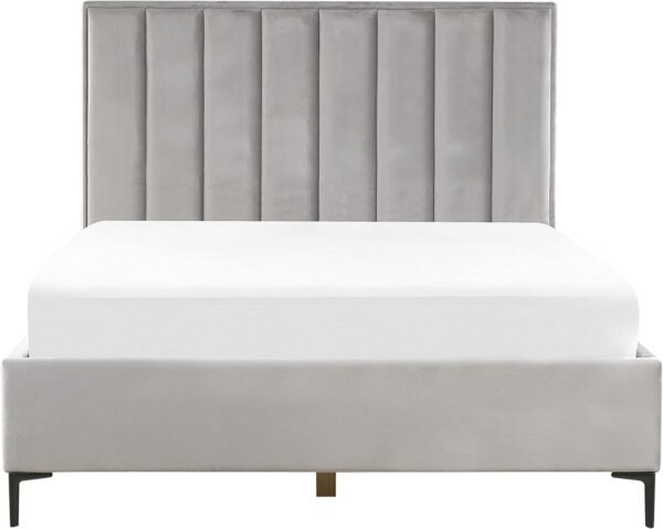 Lit velours gris