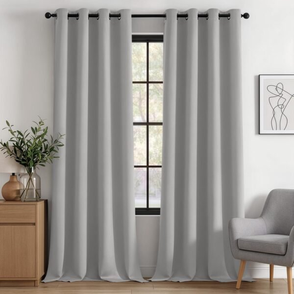 Rideaux gris clair