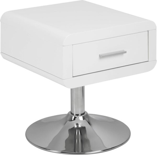 Chevet design blanc laqué