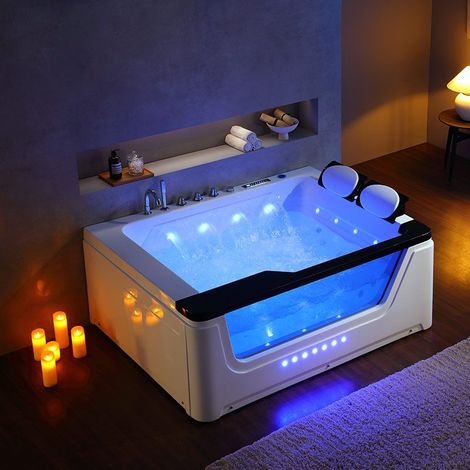 baignoire balneo double led