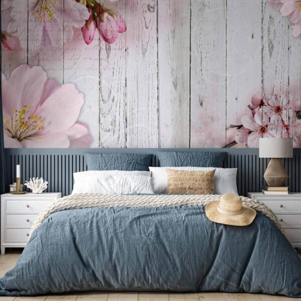 Papier peint fleurs