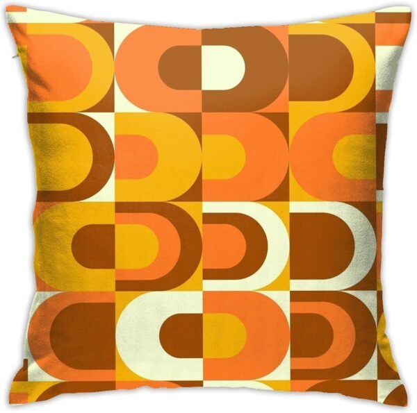 Housse coussin pop marron orange