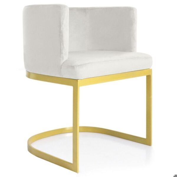 Chaise velours blanc