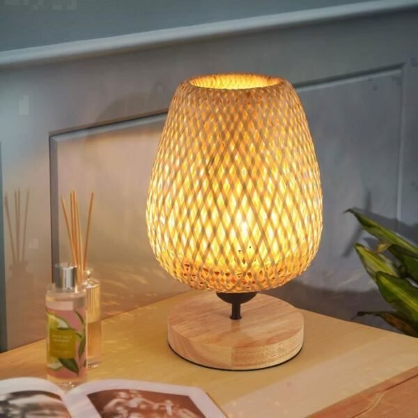 Lampe à pose bambou