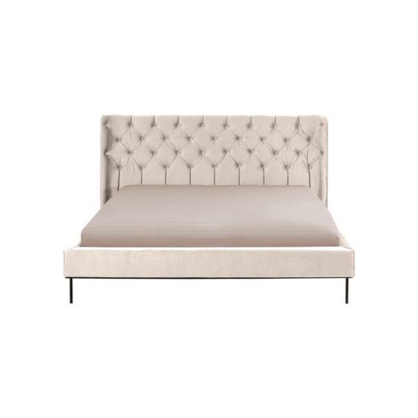 Lit velours crème