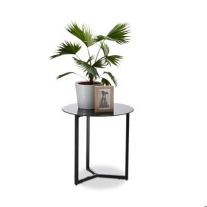 Table d'appoint métal noire