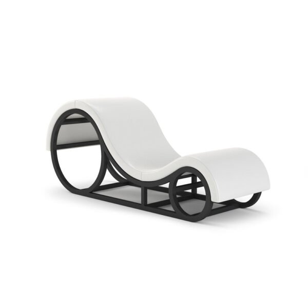 Fauteuil tantra design simili cuir blanc