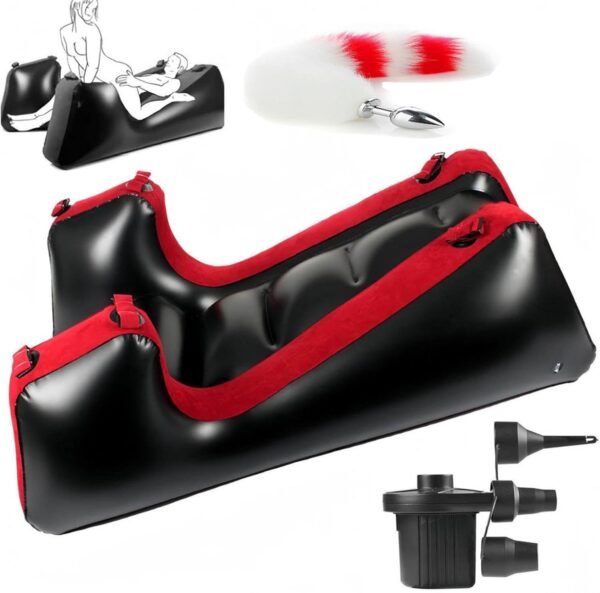 Canapé sexuel gonflable noir rouge