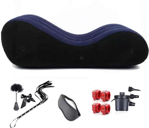 Sofa tantra gonflable noir bleu