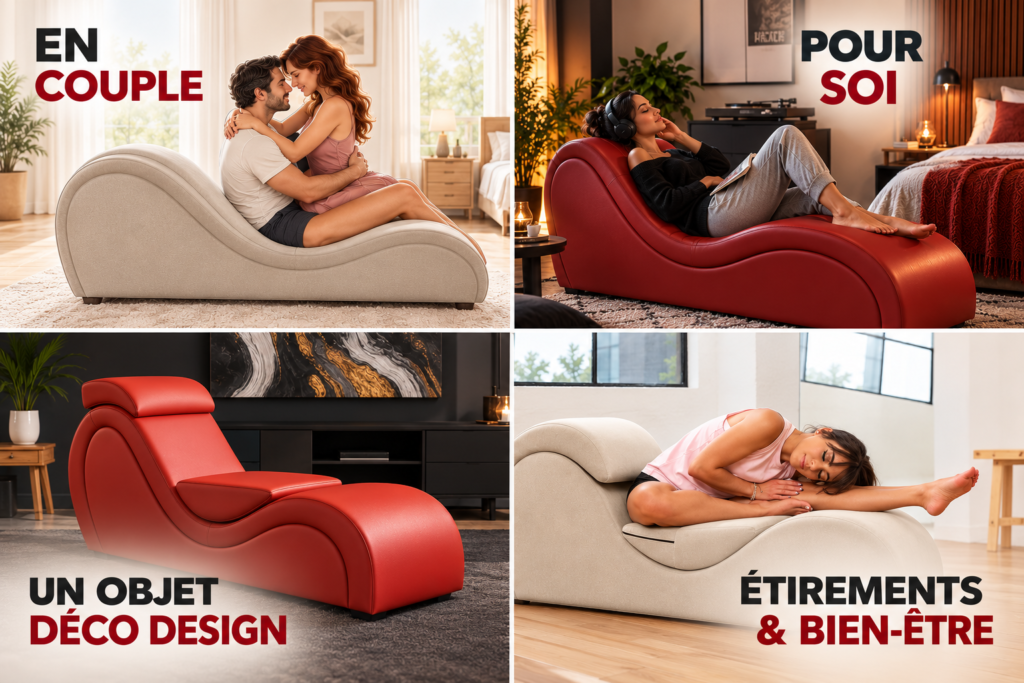 Fauteuil tantra quatre utilisations différentes