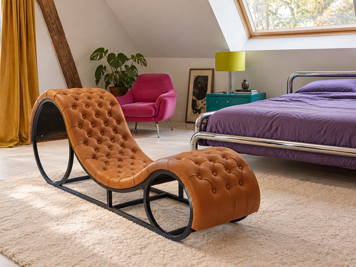 Chambre mansardée aux accents dépareillés