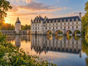 Chenonceau au soleil couchant
