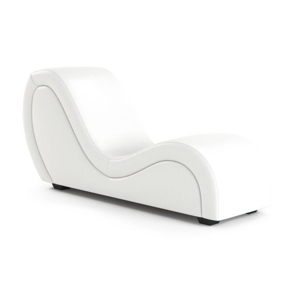 Fauteuil tantra design blanc simili cuir