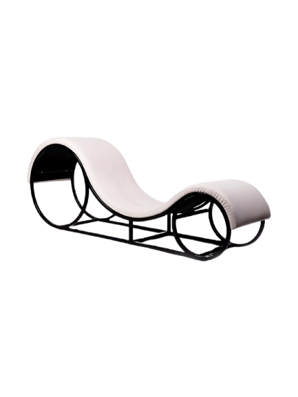Fauteuil tantra design métal blanc