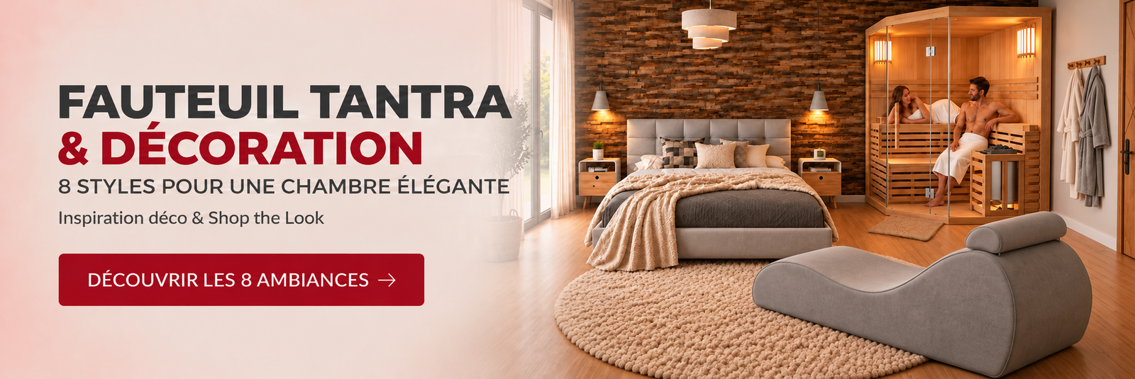 Loveroom moderne avec sauna fauteuil tantra