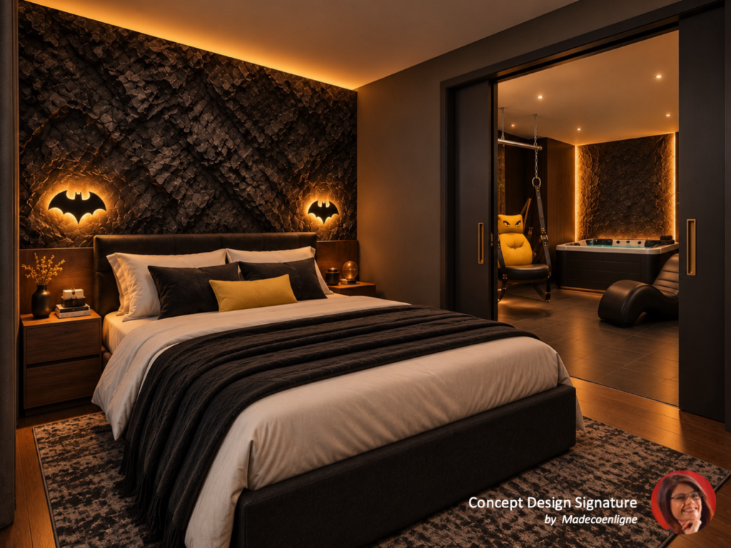 Loveroom style Batcave balançoire sexuelle intégree