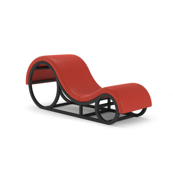 Fauteuil tantra design simili cuir rouge