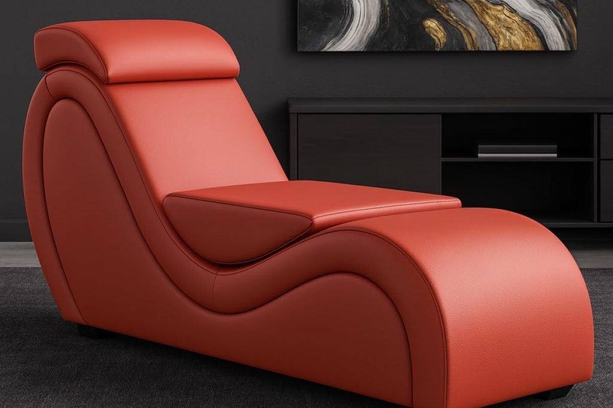 Fauteuil tantra design en simili cuir rouge