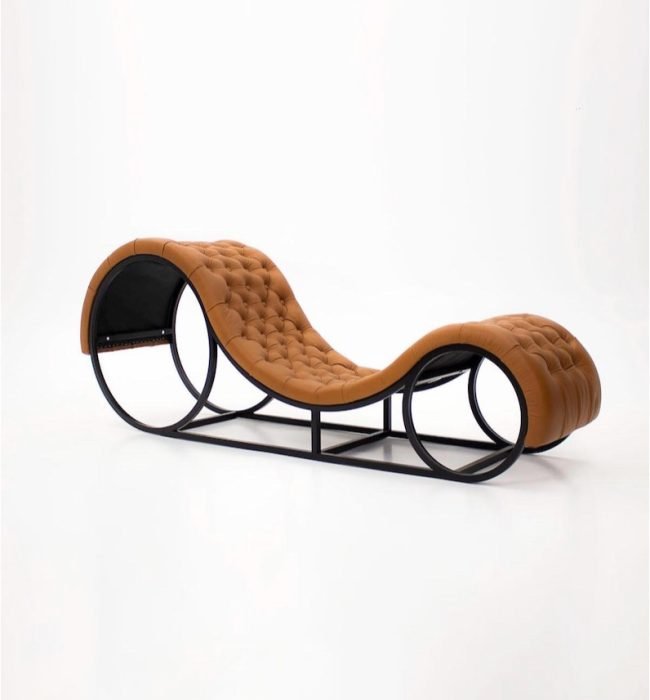 Fauteuil tantra simili Chesterfield