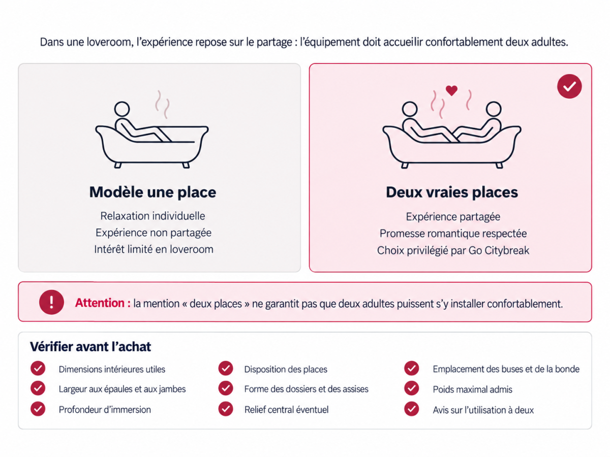 Modele 1 ou 2 places jacuzzi balneo